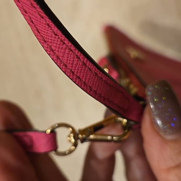 Kate Spade Hot Pink 100% Cow Leather Zipper Clutch - Picture 3 of 13